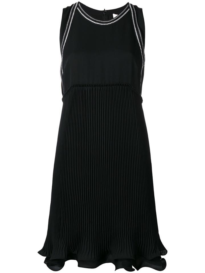 3.1 Phillip Lim Embroidered Ruffle Hem Dress - Black