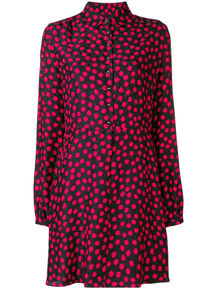 Saint Laurent Polka Dot Print Dress - Black