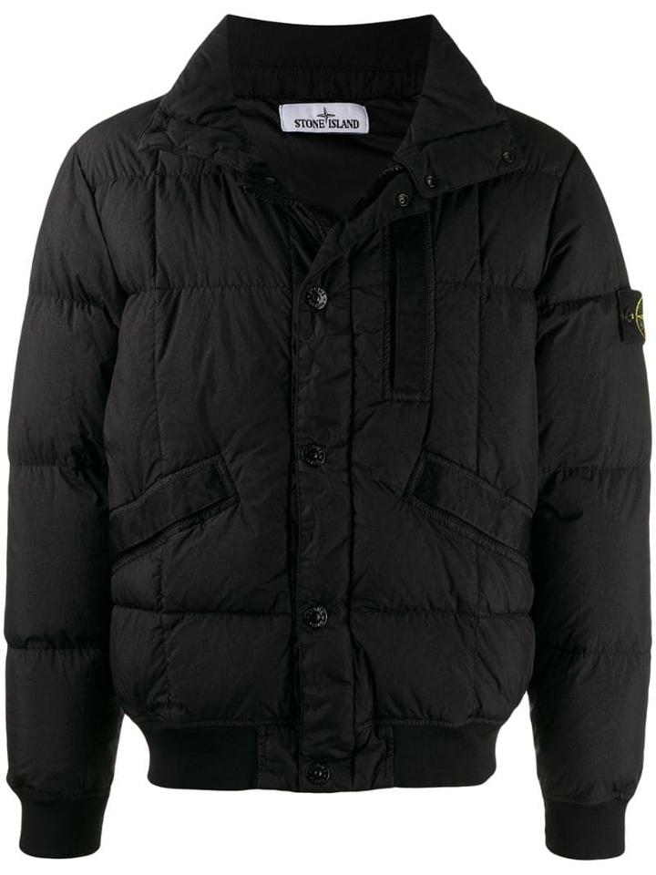 Stone Island Padded Logo Patch Jacket - Black