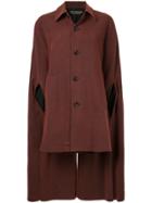 Comme Des Garçons Vintage Cape Long Coat - Red
