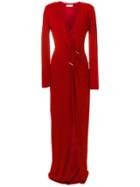 Mugler Wrap Dress - Red