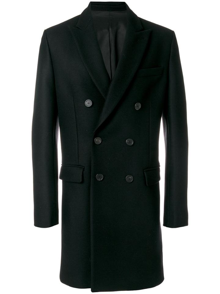 Ami Alexandre Mattiussi Double Breasted Coat - Black