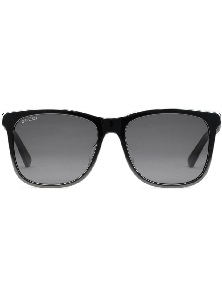 Gucci Eyewear Occhiali Da Sole Squadrati In Acetato - Black