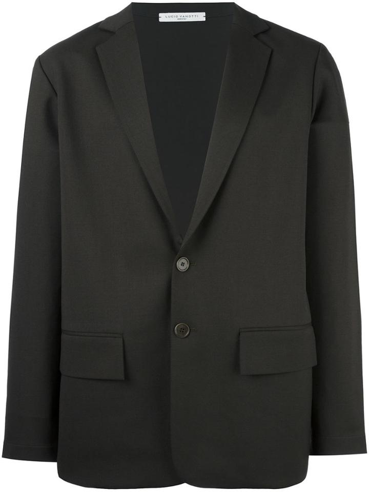 Lucio Vanotti Loose Fit Two Button Blazer - Green