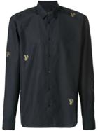 Versace Jeans Embroidered Shirt - Black
