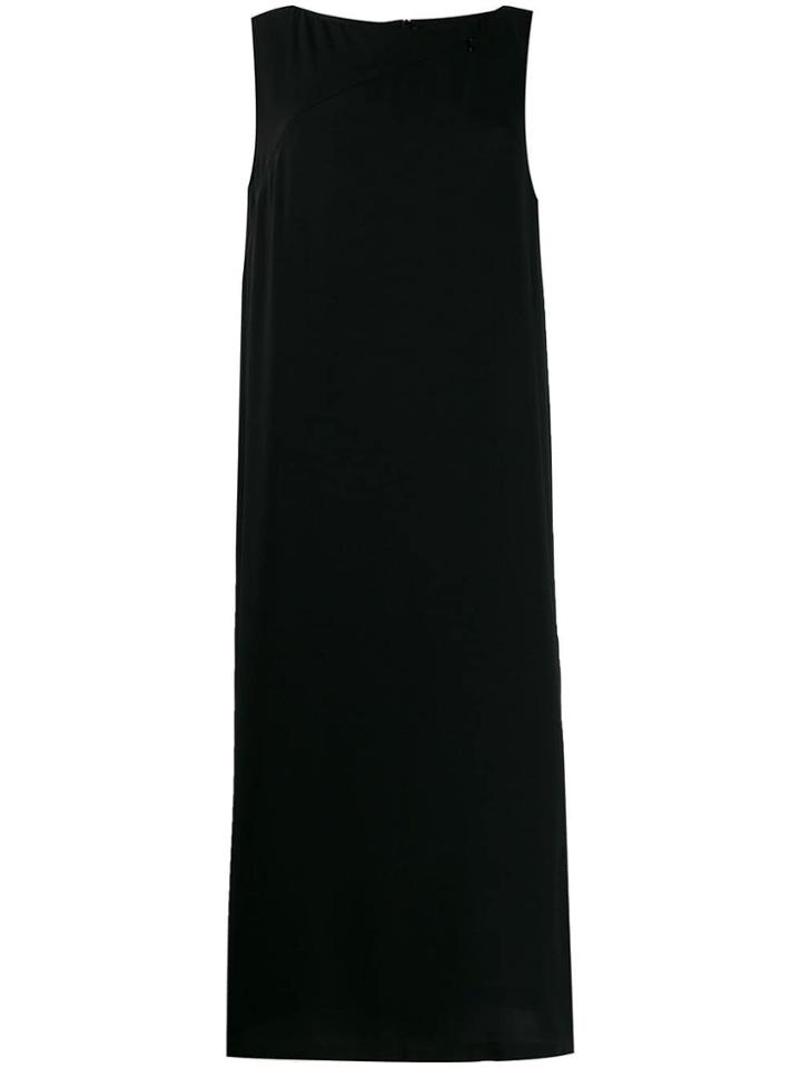 Mm6 Maison Margiela Loose Fit Midi Dress - Black