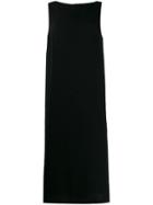 Mm6 Maison Margiela Loose Fit Midi Dress - Black