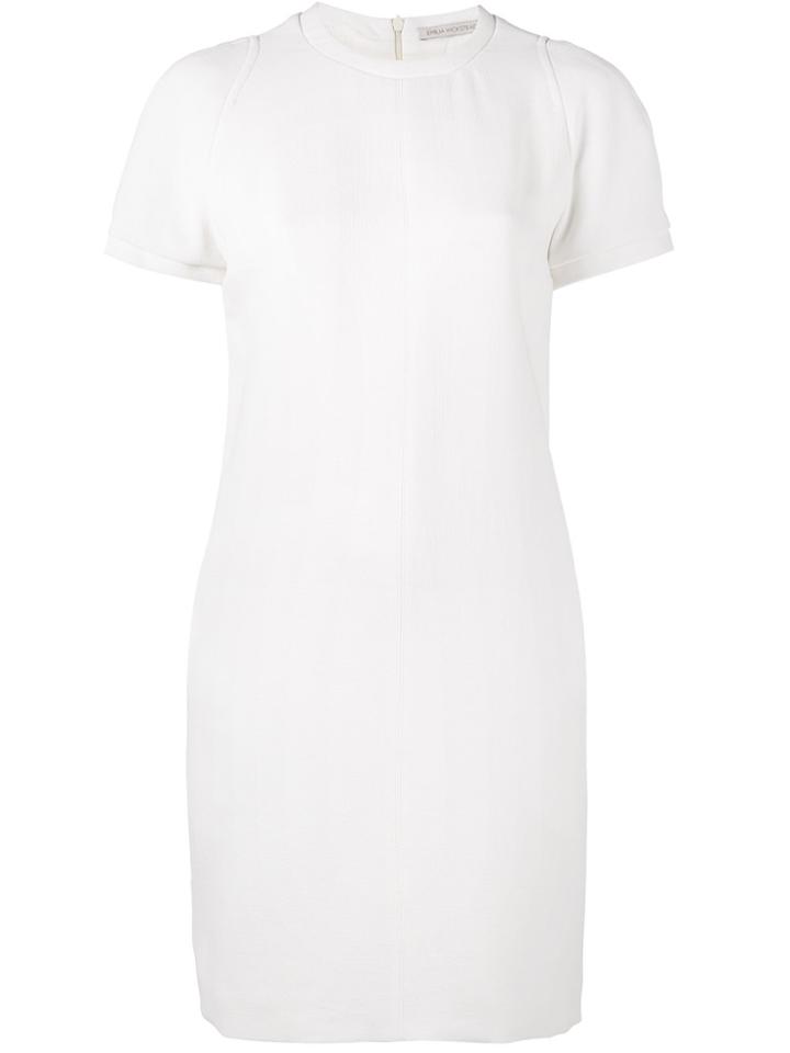 Emilia Wickstead Donatella Short Sleeved Dress - Nude & Neutrals