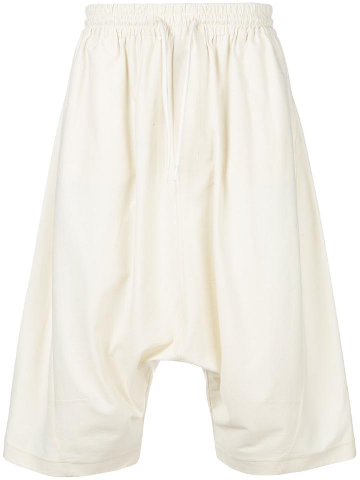 Y-3 Dropped Crotch Shorts - White