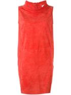 Desa 1972 Sack Dress, Women's, Size: 8, Red, Suede