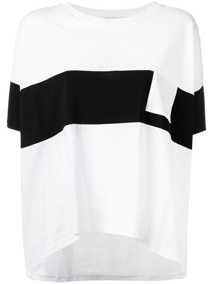 Stefano Mortari Contrast Top, Women's, Size: 40, White, Cotton