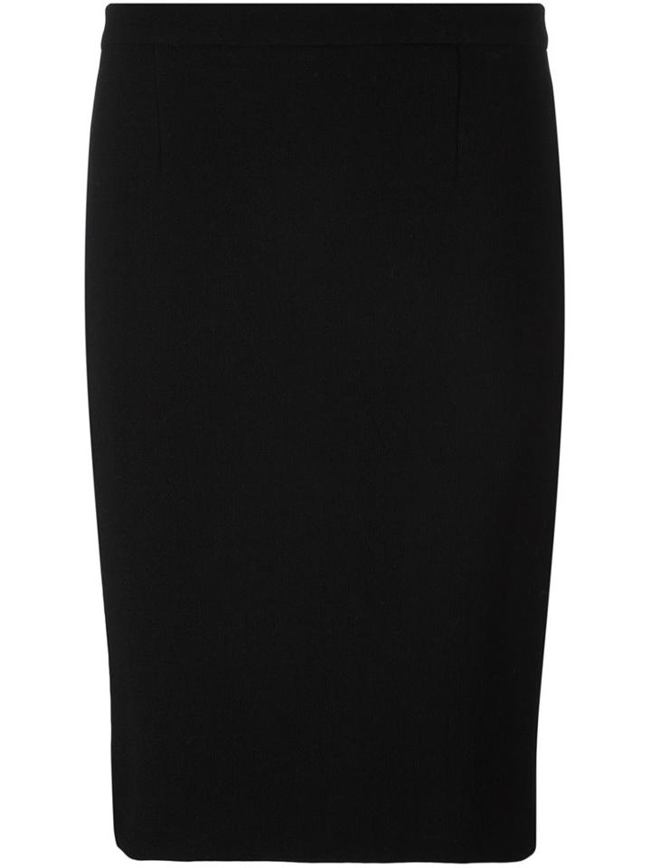 Boutique Moschino Classic Pencil Skirt, Women's, Size: 48, Black, Polyester/acetate/virgin Wool