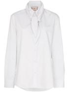 Plan C Pussy Bow Shirt - White