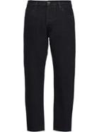 Prada Logo Patch Mid-rise Straight-leg Jeans - Black