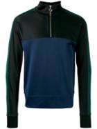 Ami Alexandre Mattiussi Half Zip Track Top, Men's, Size: Small, Blue, Cotton/polyester