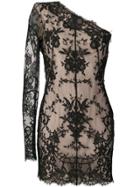 Alexander Mcqueen One-sleeve Lace Dress - Black