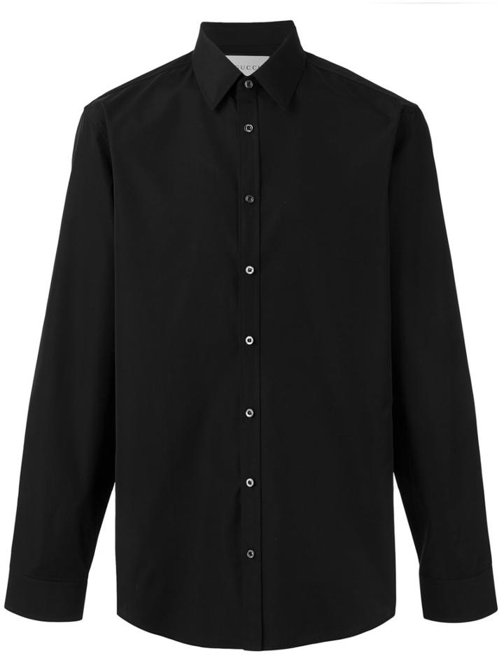 Gucci Poplin Duke Shirt, Men's, Size: 16 1/2, Black, Cotton