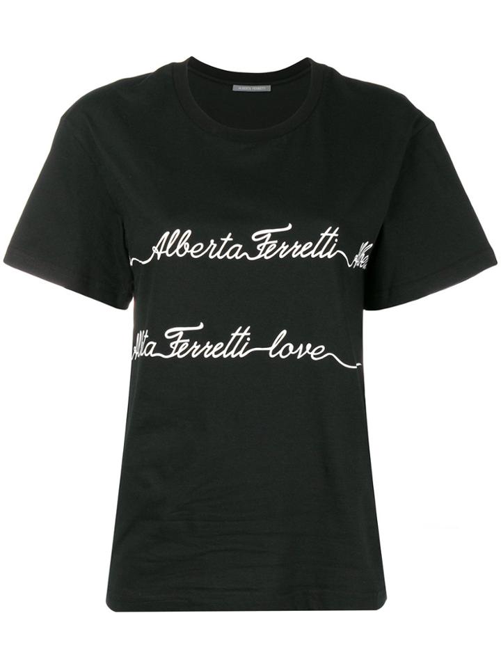 Alberta Ferretti Love T-shirt - Black