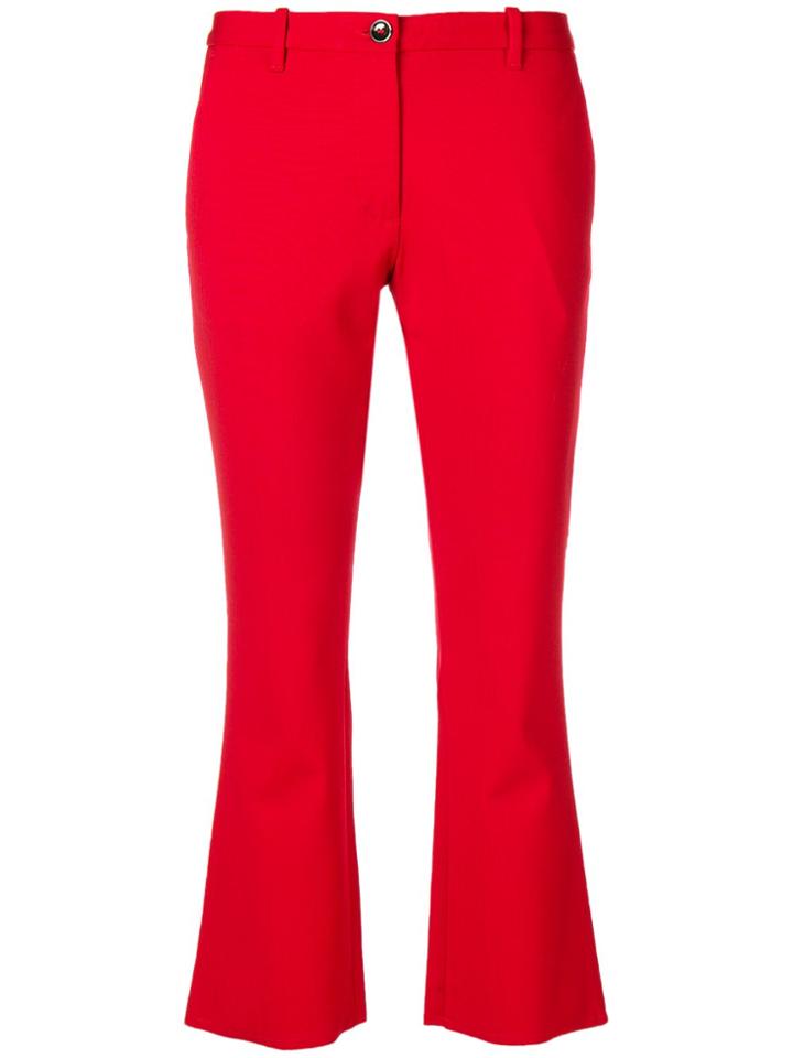 Nine In The Morning Cropped Trousers - Red