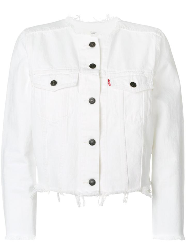 Levi's Frayed Denim Jacket - White