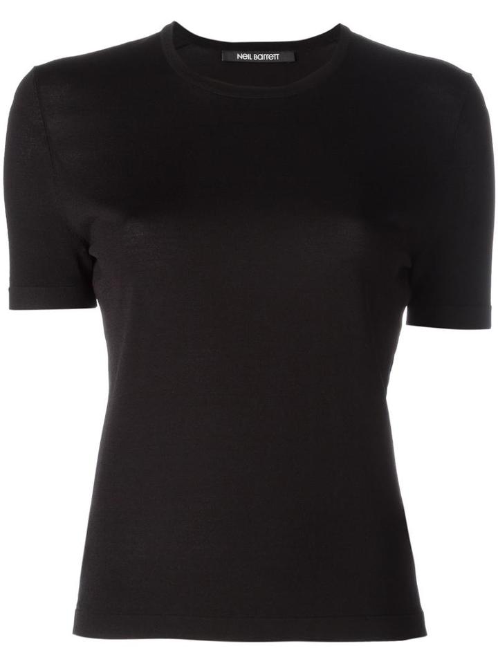 Neil Barrett Fitted Top, Women's, Size: Large, Black, Viscose/nylon