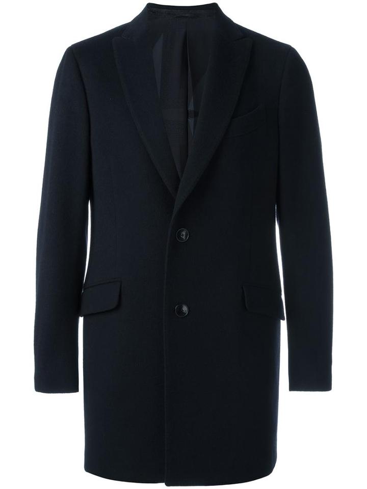 Etro Single Breasted Coat, Men's, Size: Xxl, Blue, Wool/cashmere/silk/viscose