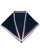 Alexander Mcqueen 'skull' Scarf, Women's, Blue, Cotton/modal/cashmere