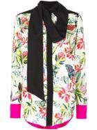 Barbara Bui Scarf Detailed Floral Shirt - Neutrals