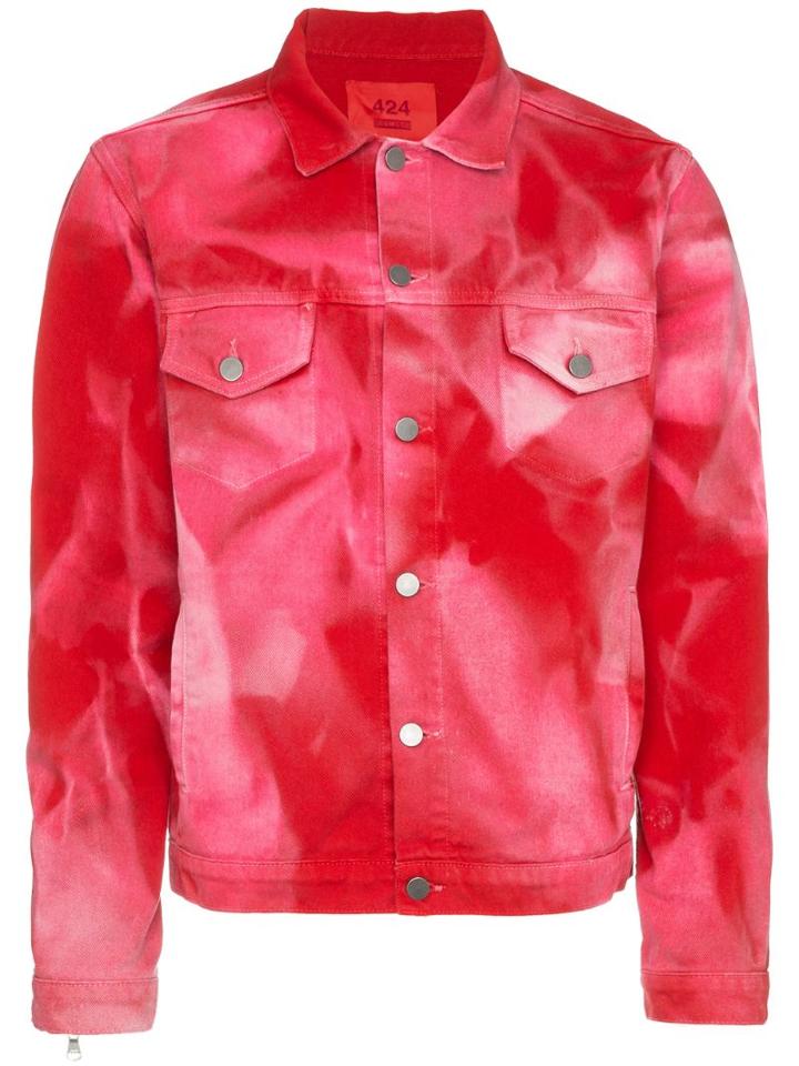 424 424 X Armes Bleach Trucker Jacket - Red