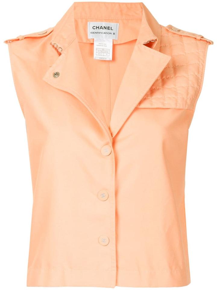 Chanel Vintage Sleeveless Biker Shirt - Orange