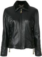 Versace Vintage Bondage Lace-tie Jacket - Black
