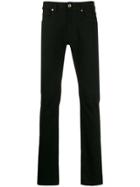 Versace Bandana Print Slim Fit Jeans - Black