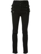 Unravel Project Zip-embellished Skinny Jeans - Black