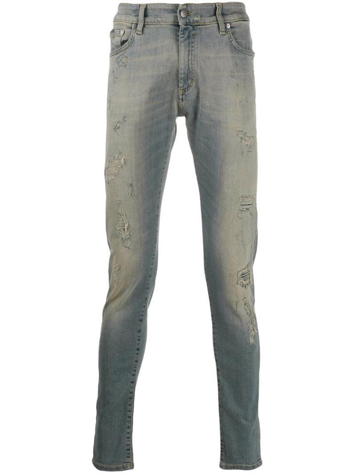 Represent Distressed Denim Jeans - Blue