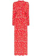 Bytimo Floral Print Maxi Dress - Red