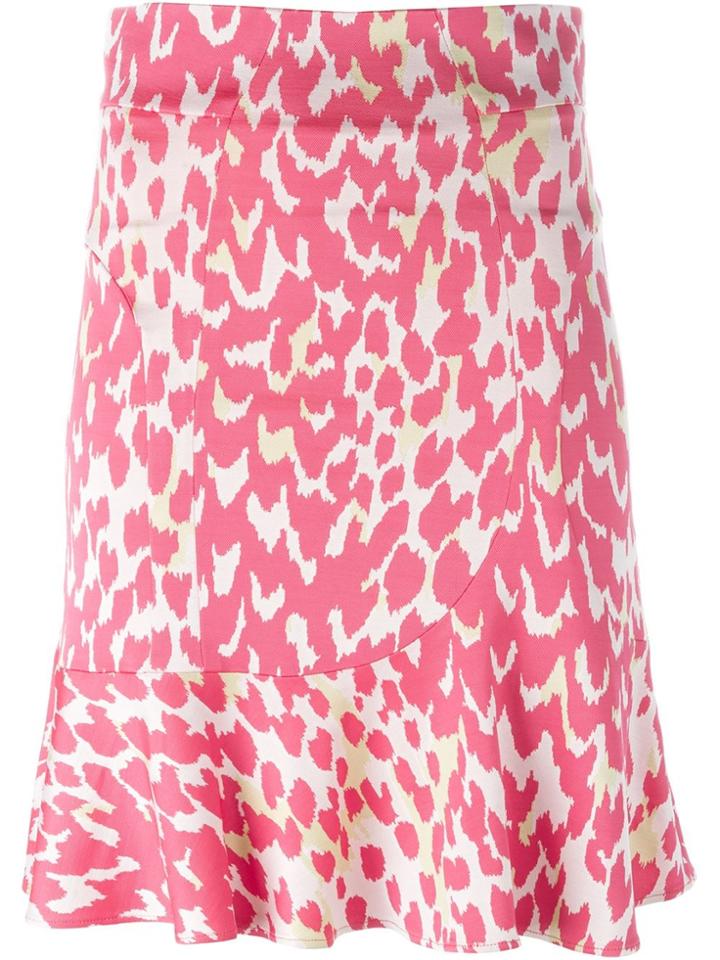 Issa Ruffle Hem Skirt - Pink & Purple