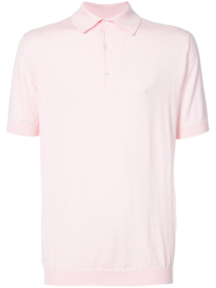 John Smedley Adrian Polo Shirt - Pink & Purple