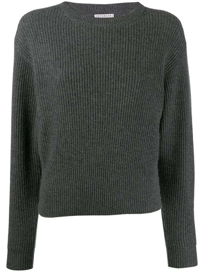 Brunello Cucinelli Woven Jumper - Grey