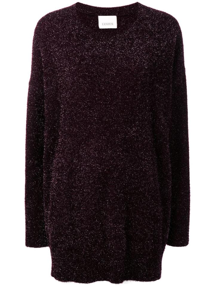 Laneus Oversized Tinsel Jumper - Purple