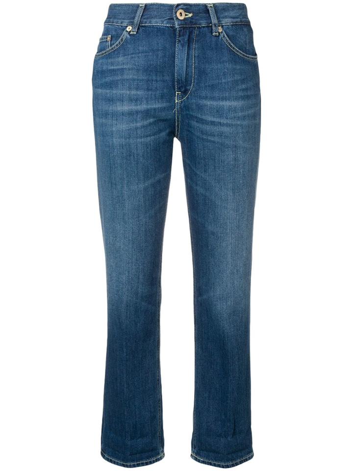 Dondup Cropped Slim-fit Trousers - Blue
