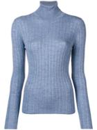 Sara Lanzi Turtle Neck Jumper - Blue