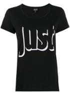 Just Cavalli Logo Print Slim-fit T-shirt - Black