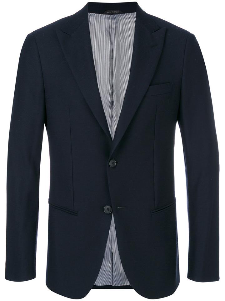 Giorgio Armani - Single Breasted Blazer - Men - Viscose/virgin Wool - 46, Blue, Viscose/virgin Wool