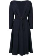 Jil Sander Navy Painting V-neck Dress - Blue