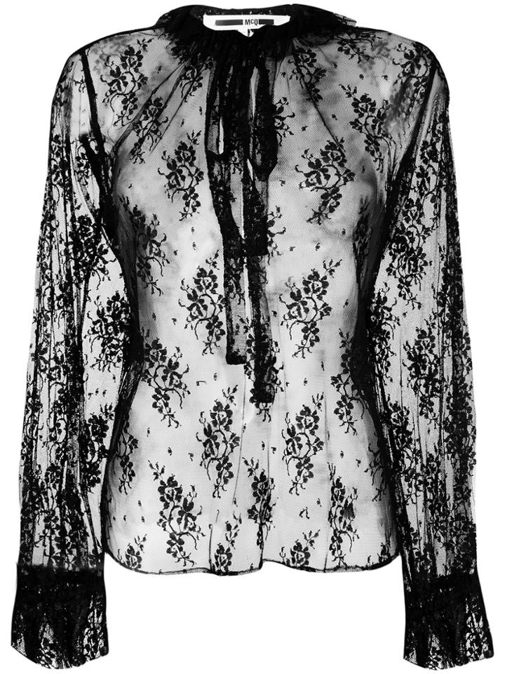 Mcq Alexander Mcqueen Lace Blouse - Black