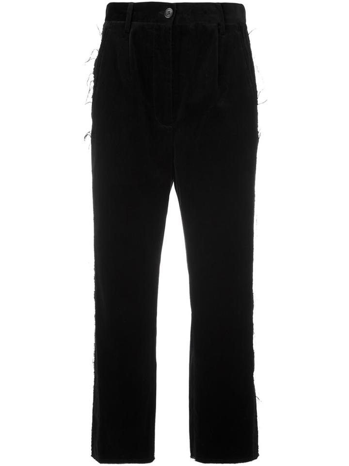 Mm6 Maison Margiela 'velvet Raw Edge' Trousers