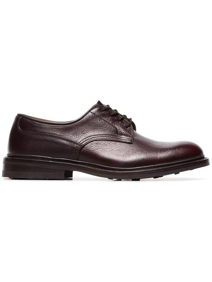 Trickers Brown Leather Derby Shoes