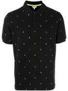 Kenzo Embroidered Letters Polo Shirt, Men's, Size: Xxl, Black, Cotton