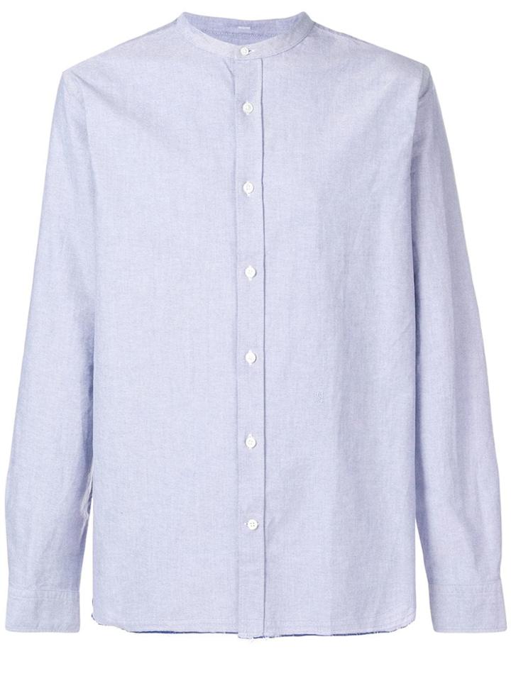 Closed Long-sleeve Fitted Shirt - Blue