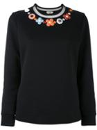 Fendi - Floral Embroidered Sweater - Women - Silk/cotton/plastic/polyamide - 40, Black, Silk/cotton/plastic/polyamide